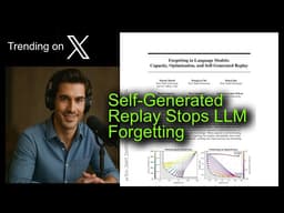 Self-Generated Replay Stops LLM Forgetting