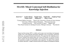 MixSD: Mixed Contextual Self-Distillation for Knowledge Injection