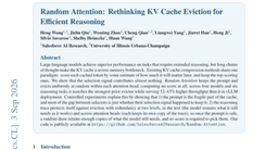 Random Attention: Rethinking KV Cache Eviction for Efficient Reasoning