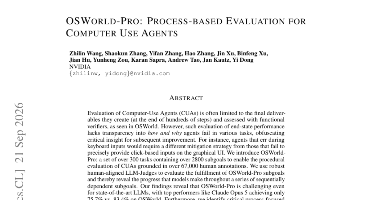 OSWorld-Pro: Process-based Evaluation for Computer Use Agents