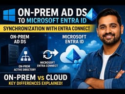 Day3: On-Prem AD to Entra ID Sync | Entra Connect Explained + Key Differences