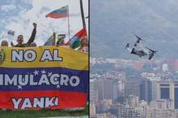 Marines conducts a rapid response exercise at the US Embassy in Venezuela’s capital