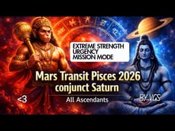 Mars Saturn Transit in Pisces 2026 All Ascendants