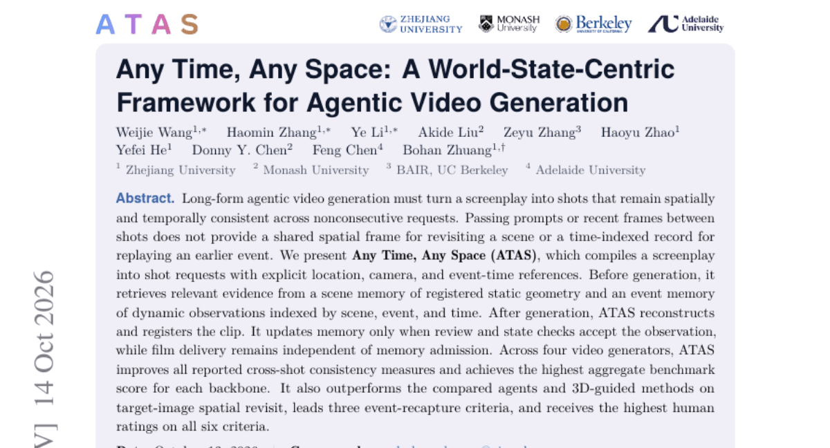 Any Time, Any Space: A World-State-Centric Framework for Agentic Video Generation