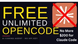 Free UNLIMITED OPENCODE (No More $200 for Claude Code)