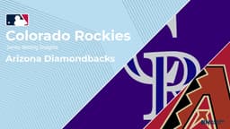 Colorado Rockies vs. Arizona Diamondbacks Series Sept. 22-24