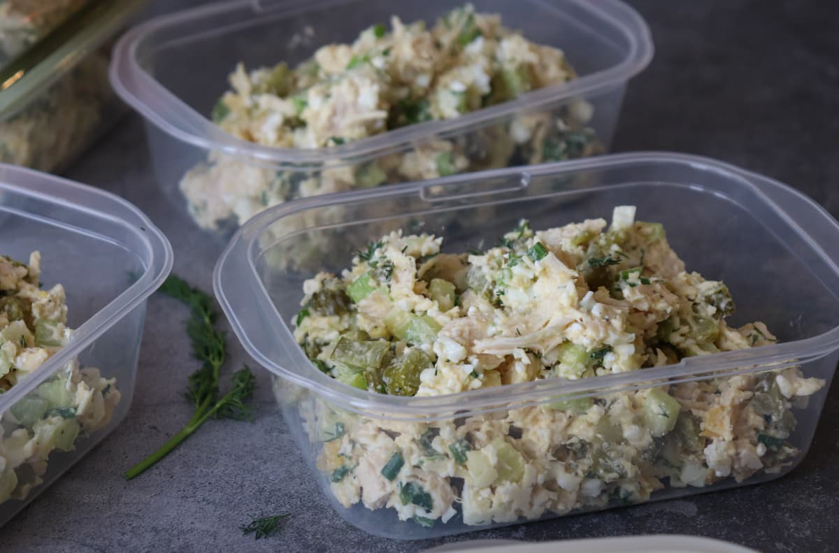 Dill Pickle Chicken Salad (High Protein Meal Prep) - Stay Fit Mom