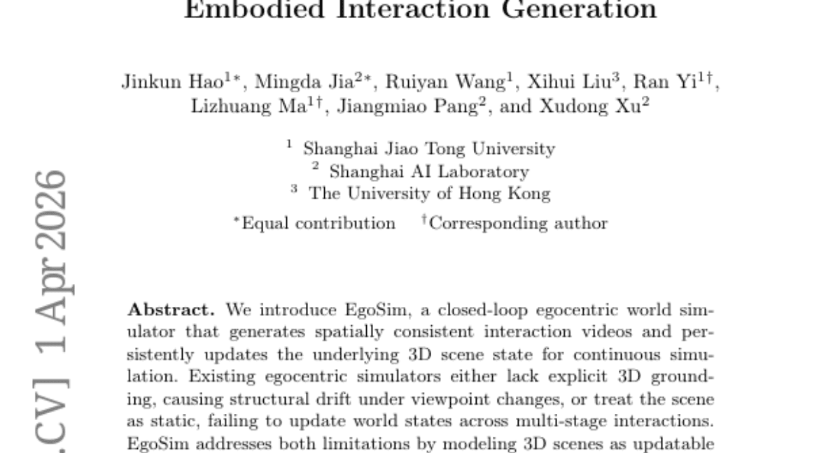EgoSim: Egocentric World Simulator for Embodied Interaction Generation
