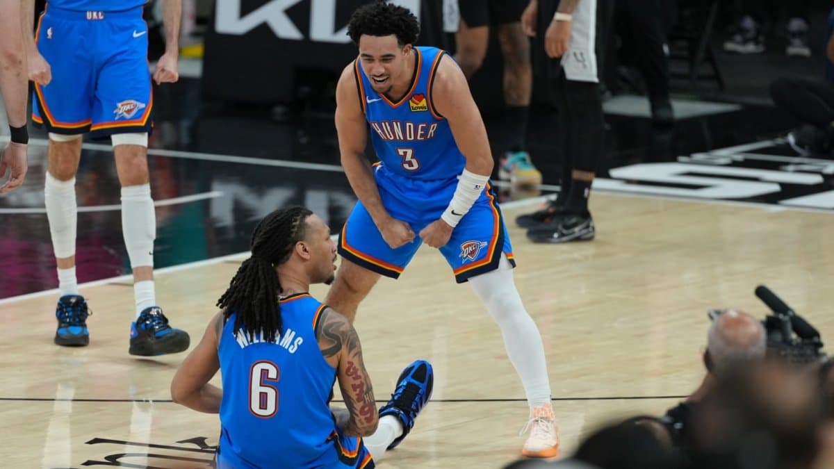 Watch highlights of the Thunder’s 123-108 Game 3 win over the Spurs