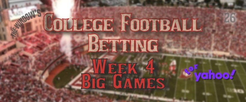 Free for Yahoo! Sports: Betting College Football’s big games in Week 4
