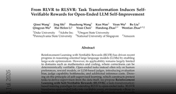 Paper page - From RLVR to RLSVR: Task Transformation Induces Self-Verifiable Rewards for Open-Ended LLM Self-Improvement
