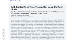 Self-Guided Test-Time Training for Long-Context LLMs