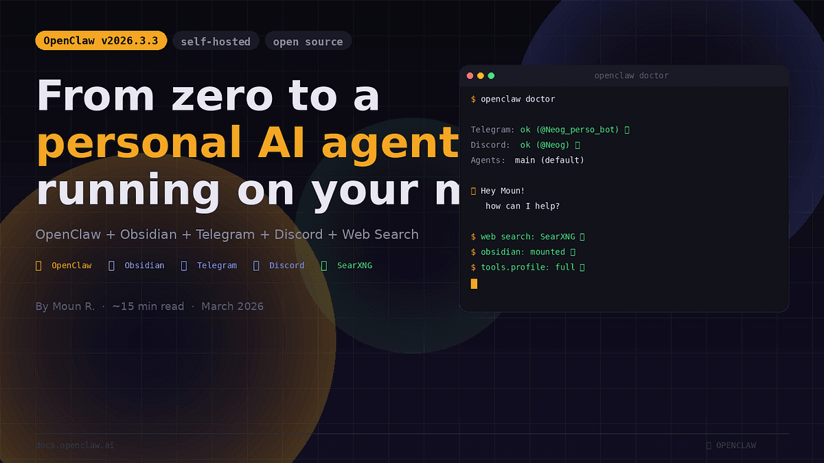 I Built My Own Local AI Agent with OpenClaw + Obsidian: What Nobody Tells You | by Moun R. | Mar, 2026 | Towards AI