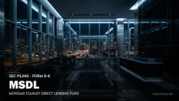 MSDL sets Q1 2026 earnings release, call | MSDL 8-K Filing