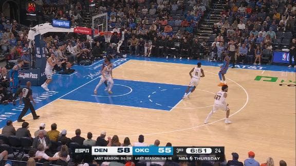Nikola Jokic throws down tip-in dunk