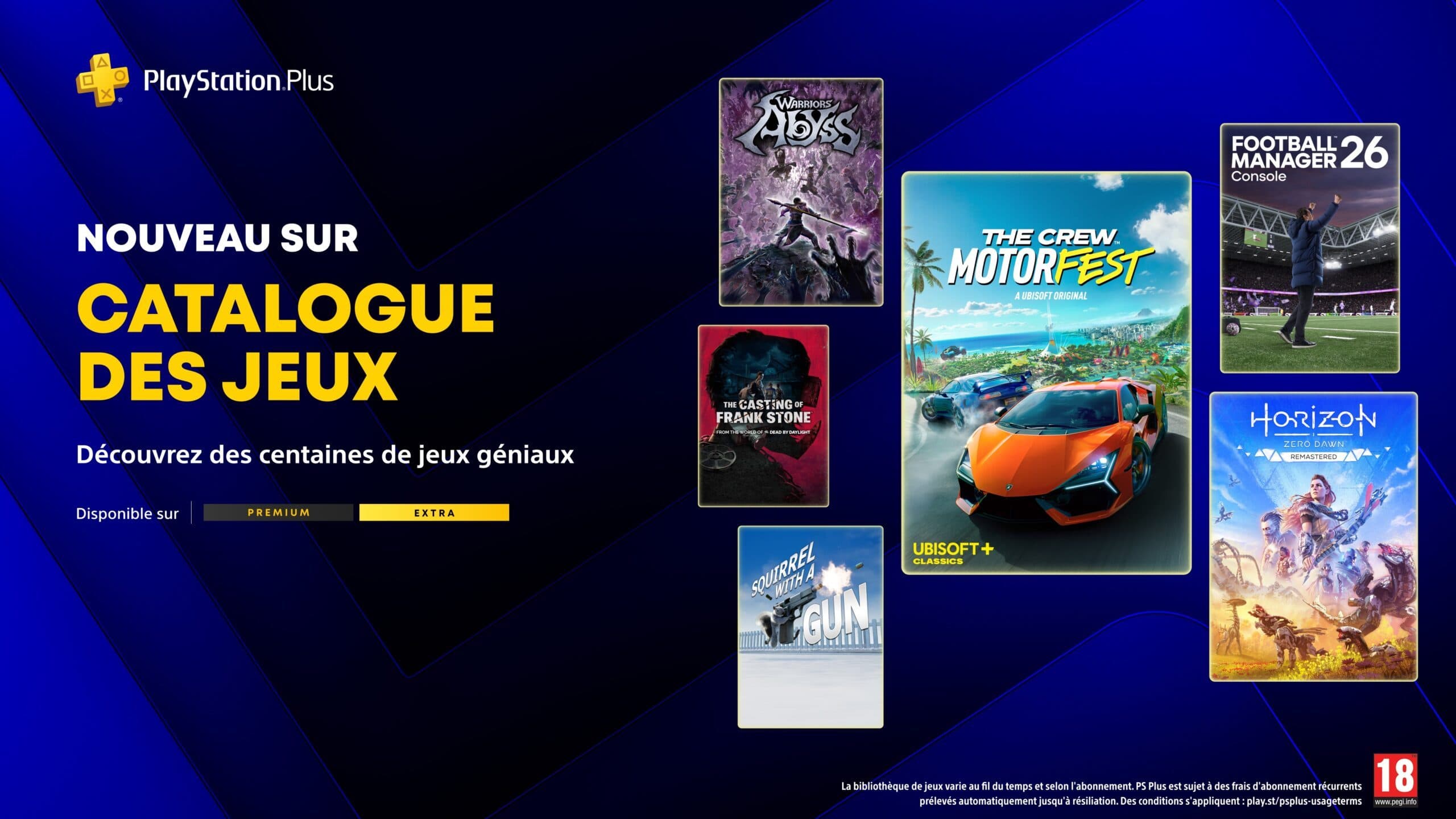 Catalogue des jeux PlayStation Plus pour avril : The Crew Motorfest, Horizon Zero Dawn Remastered, Football Manager 26 Console, Warriors: Abyss et plus encore – PlayStation Blog en français