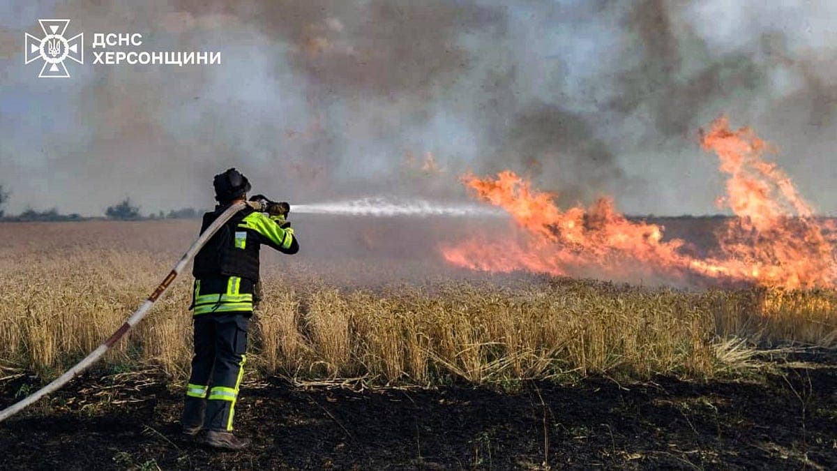 Russian Drones Set Fire to Ukraine's Agricultural Heartland