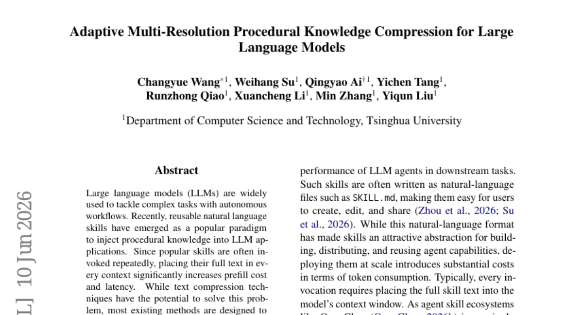 Adaptive Multi-Resolution Procedural Knowledge Compression for Large Language Models