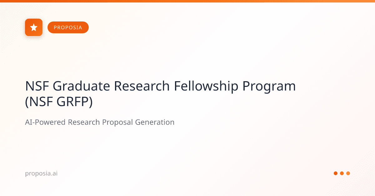 NSF Graduate Research Fellowship Program (NSF GRFP) - proposia