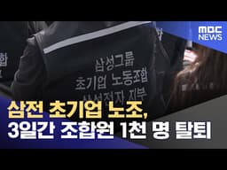 삼전 초기업 노조, 3일간 조합원 1천 명 탈퇴 (2026.05.16/12MBC뉴스)