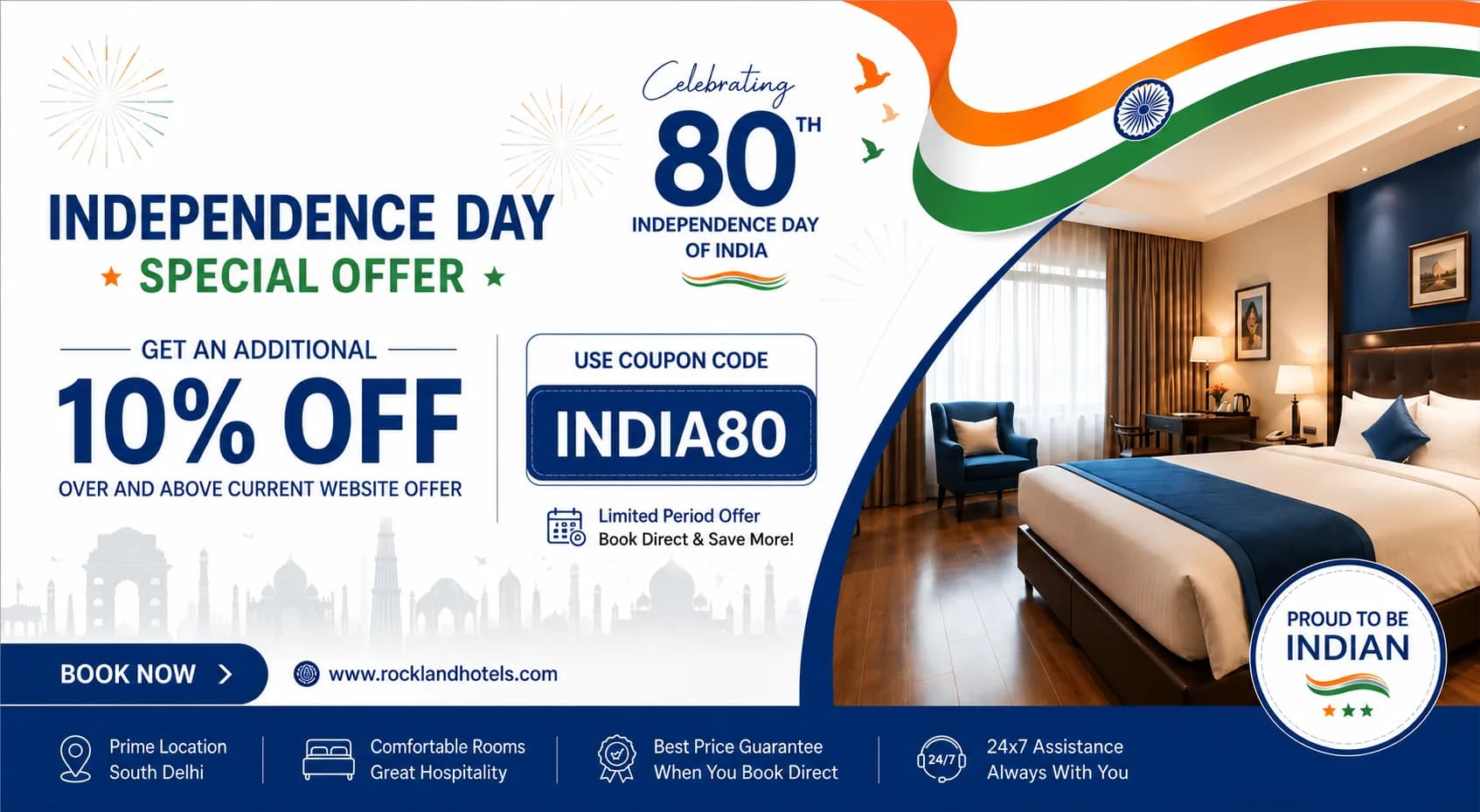 Independence Day 2026 Delhi | South Delhi Hotel Offer