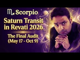 Scorpio Predictions: Saturn's Revati Nakshatra 2026 Transit!