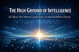 The High Ground of Intelligence – AI Must Not Mirror Confusion – It Must Stabilize Clarity