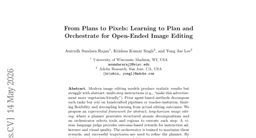 From Plans to Pixels: Learning to Plan and Orchestrate for Open-Ended Image Editing