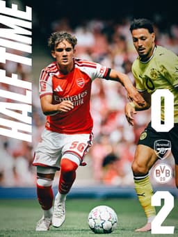 @Arsenal: Plenty of work to do in the second half.

Let's raise the levels, Gunners. https://t.co/3OabY7aj2c