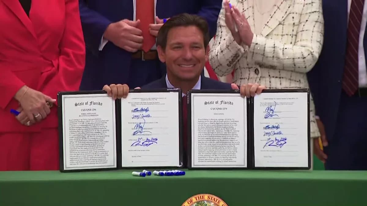 Governor DeSantis signs sweeping education and labor ...
