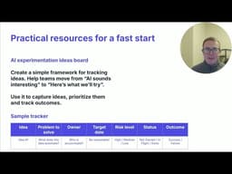 Agentic & Generative AI 101 - chapter 8 - Driving Experimentation & Adoption