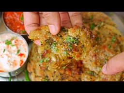 Incredibly Crispy Layered Chicken Laccha Paratha | Flaky Street Style Chicken Paratha
