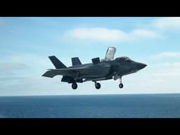 F-35B Lightning II Conduct Deck Landing Ops aboard USS Boxer