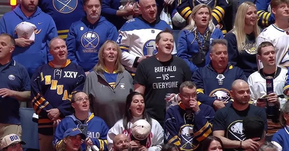 Fans can't figure out why 'O Canada' was sung in Buffalo this evening