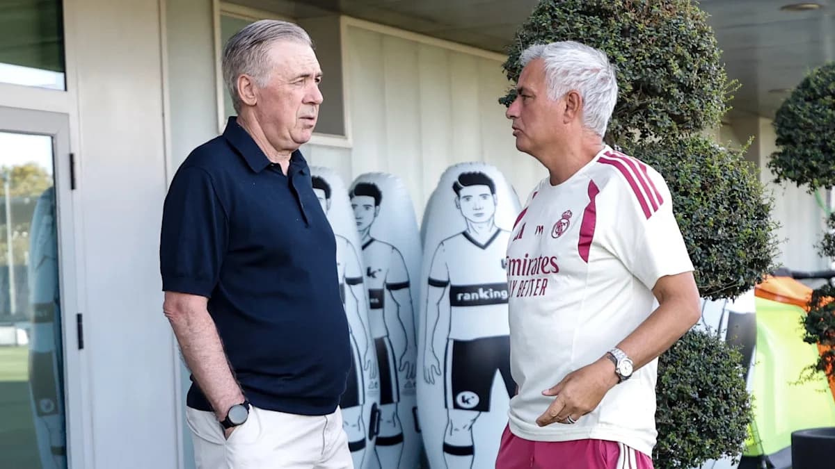 Carlo Ancelotti, a special visit for Mourinho's Real Madrid