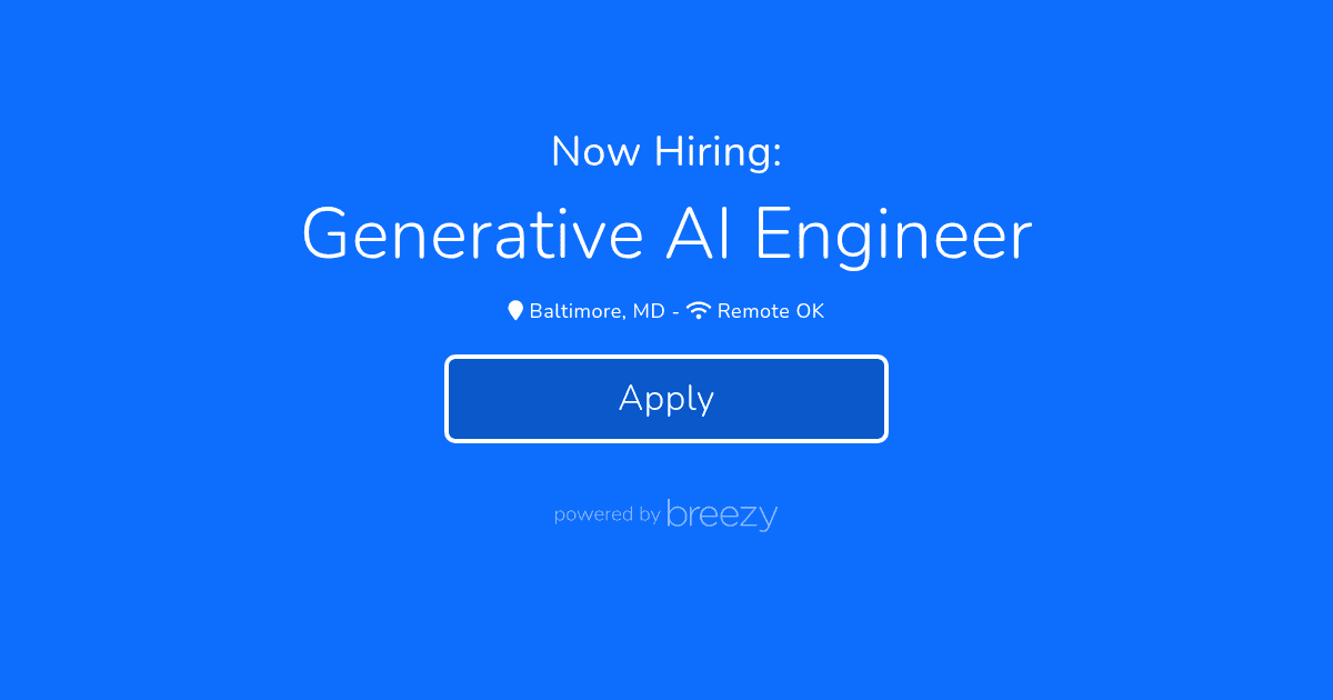 Generative AI Engineer