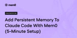 Add Persistent Memory to Claude Code with Mem0 (5- ...