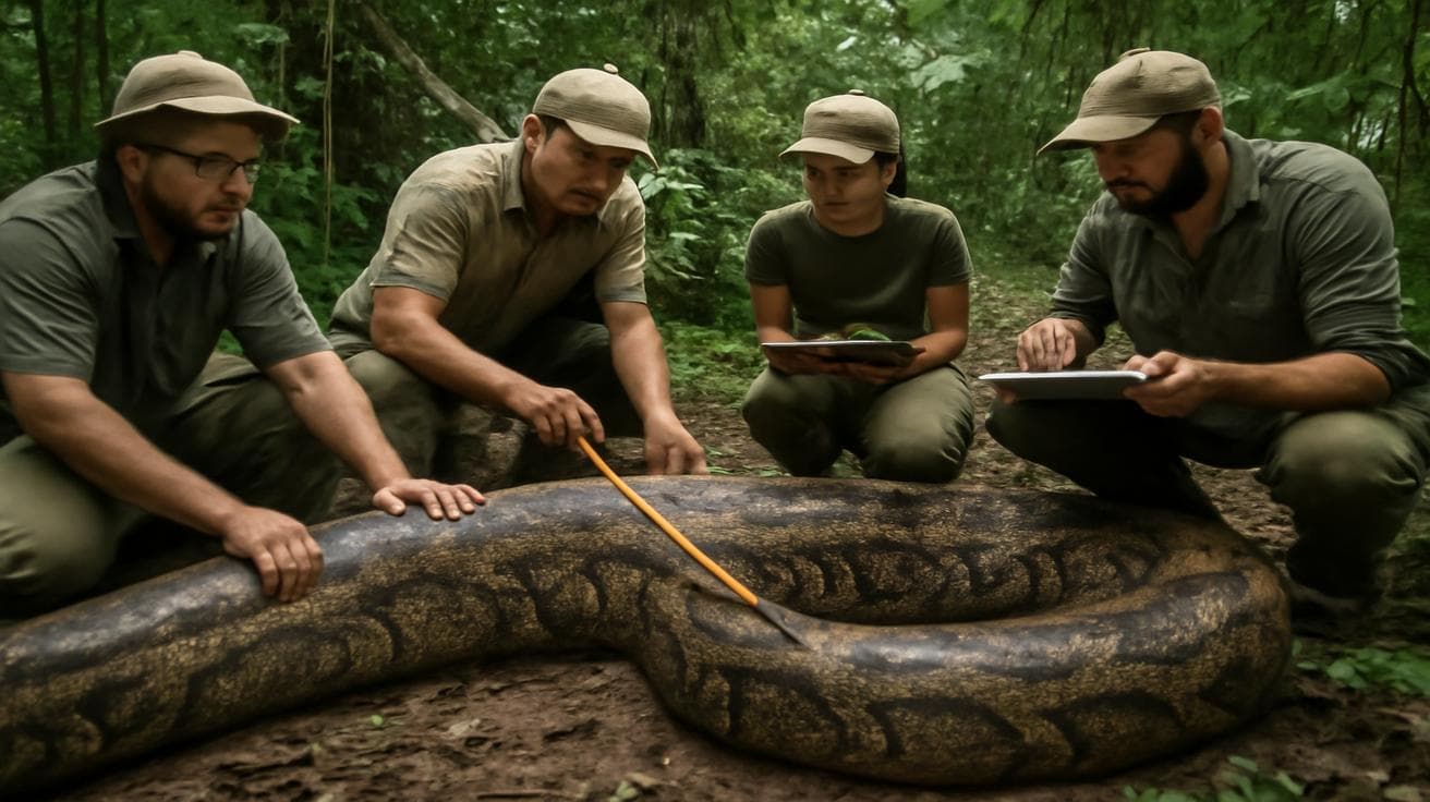 An exceptionally large African python has been officially confirmed by herpetologists during a certified field expedition, stunning the scientific community