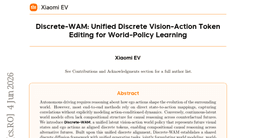 Discrete-WAM: Unified Discrete Vision-Action Token Editing for World-Policy Learning