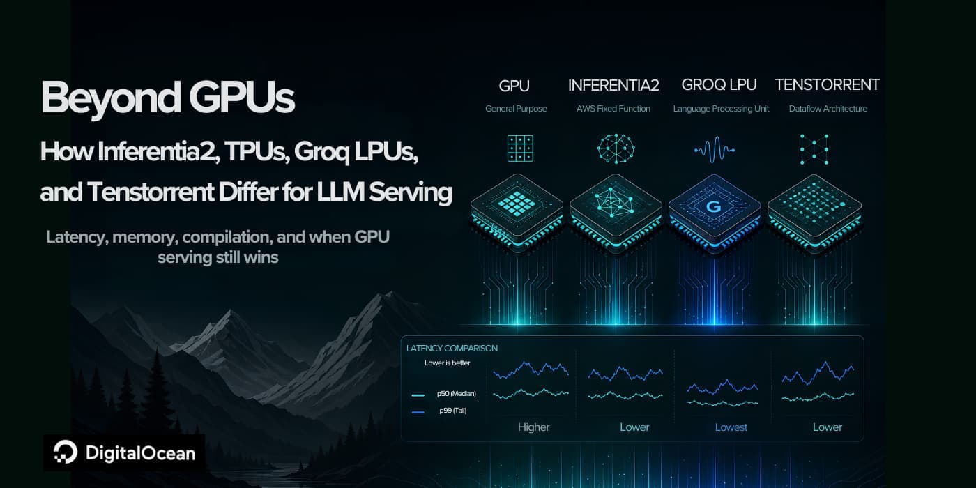 Beyond GPUs: How Inferentia2, TPUs, Groq LPUs, and Tenstorrent Actually Differ for LLM Serving | DigitalOcean