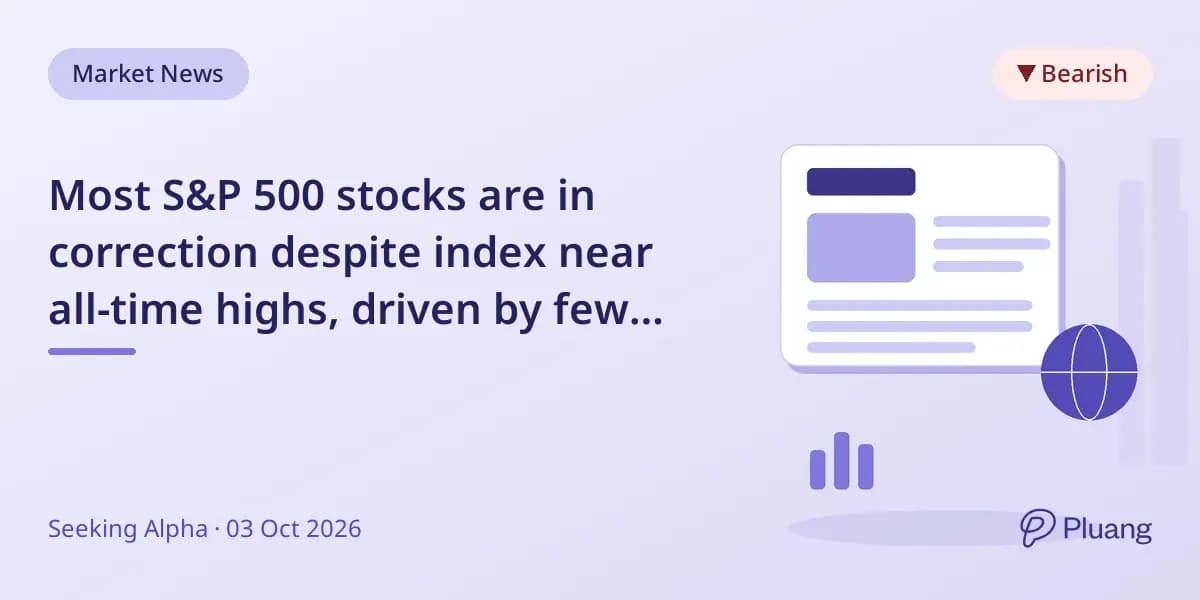 Most S&P 500 stocks are in correction despite i...