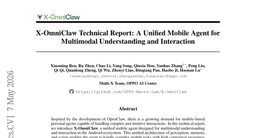 X-OmniClaw Technical Report: A Unified Mobile Agent for Multimodal Understanding and Interaction