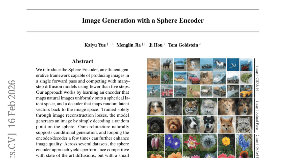 Image Generation with a Sphere Encoder