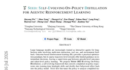 SEED: Self-Evolving On-Policy Distillation for Agentic Reinforcement Learning
