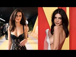 Emily Ratajkowski stuns in Vanity Fair Oscar Party dress with dramatic side cutouts