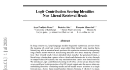 Logit-Contribution Scoring Identifies Non-Literal Retrieval Heads