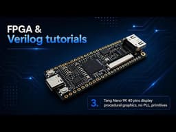 Tang Nano 9K 40 pins display procedural graphics, no PLL, primitives