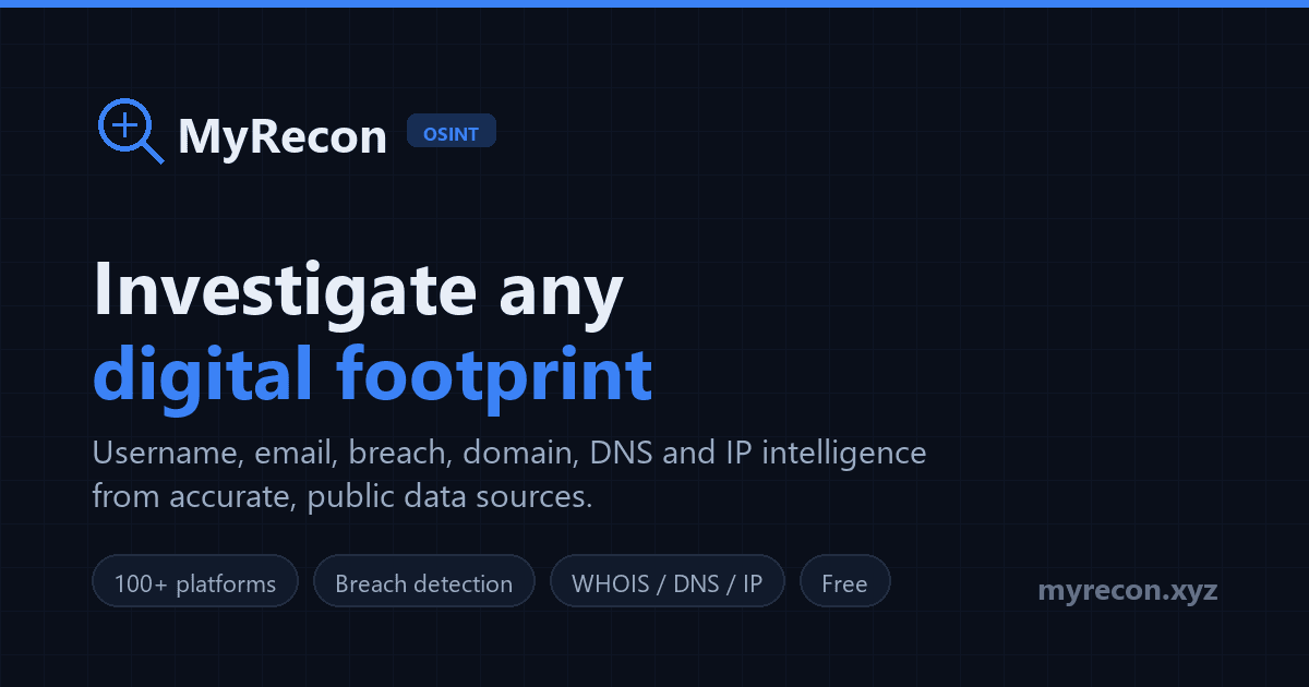 Free OSINT Tool & Online Investigation Platform