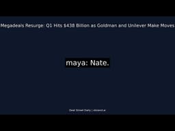 Megadeals Resurge: Q1 Hits $438 Billion as Goldman and Unilever Make Moves