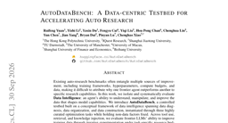 AutoDataBench: A Data-centric Testbed for Accelerating Auto Research
